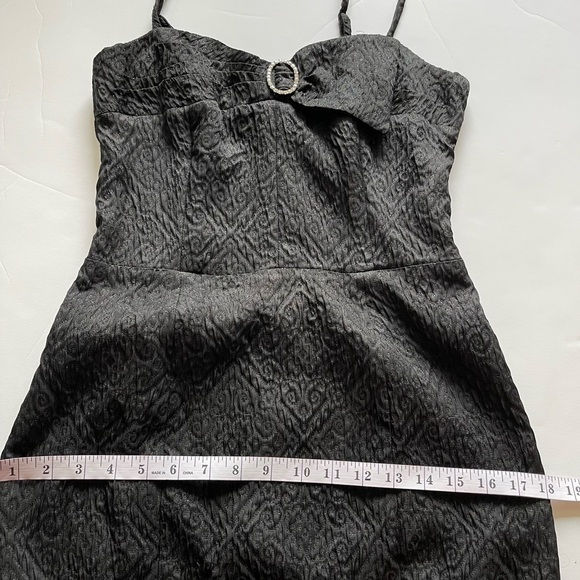 NWT! ($340) Betsey Johnson Black Dress Glitter Rhinestone Formal Party Prom, 6 - Picture 14 of 15